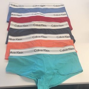 Calvin Klein modern cotton 5 pack boy shorts